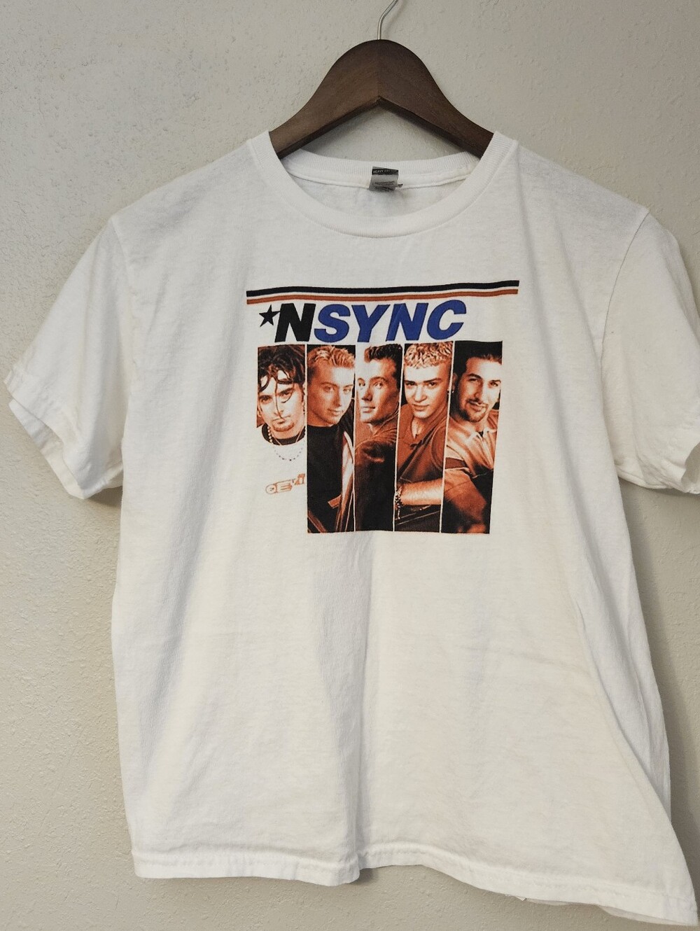 Nsync White Cotton Tshirt